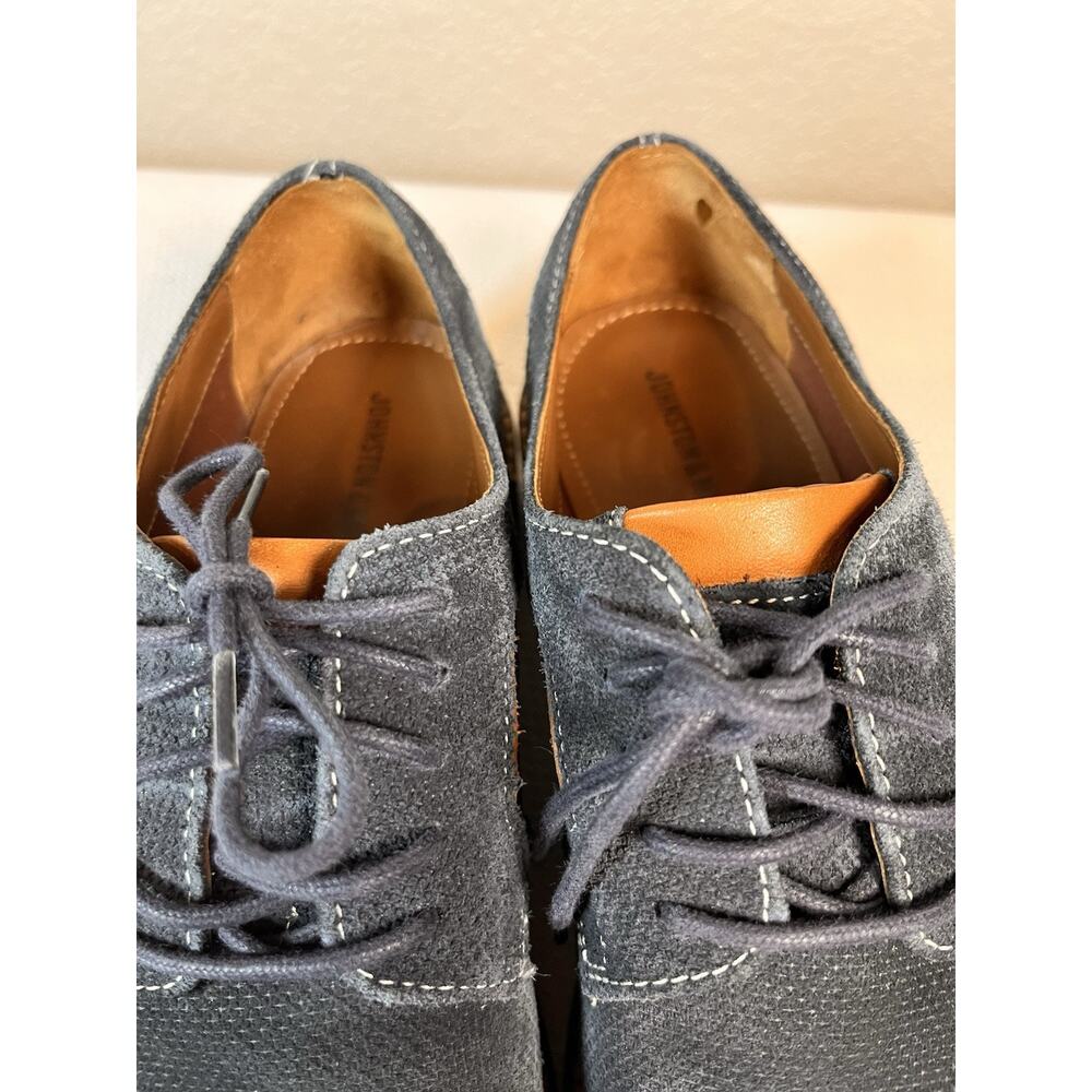 Johnston & Murphy Warner Plain Toe Navy Blue Tumbled Nubuck Suede Leather 9‎ M - Picture 6 of 11